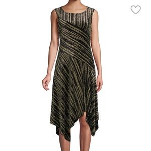 NWT Velvet black and gold dress